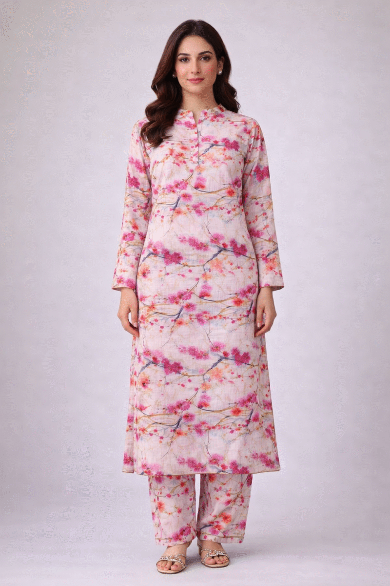 2 piece printed doria lawn